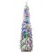 Pre-lit Artificial Christmas Tree Snow-Flocked Slim Pencil X-mas Decor